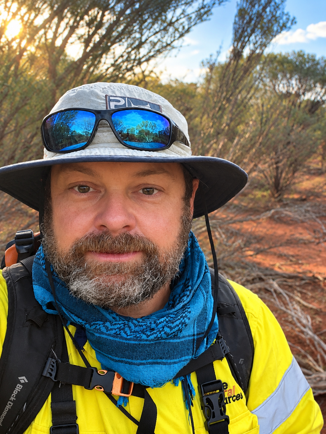 Dr Simon Richards in the field